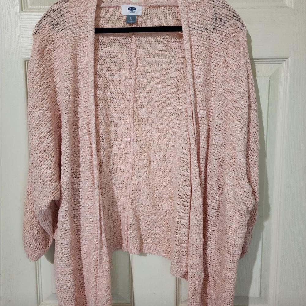Old Navy Pink Cardigan Sweater Lightweight Open-Front